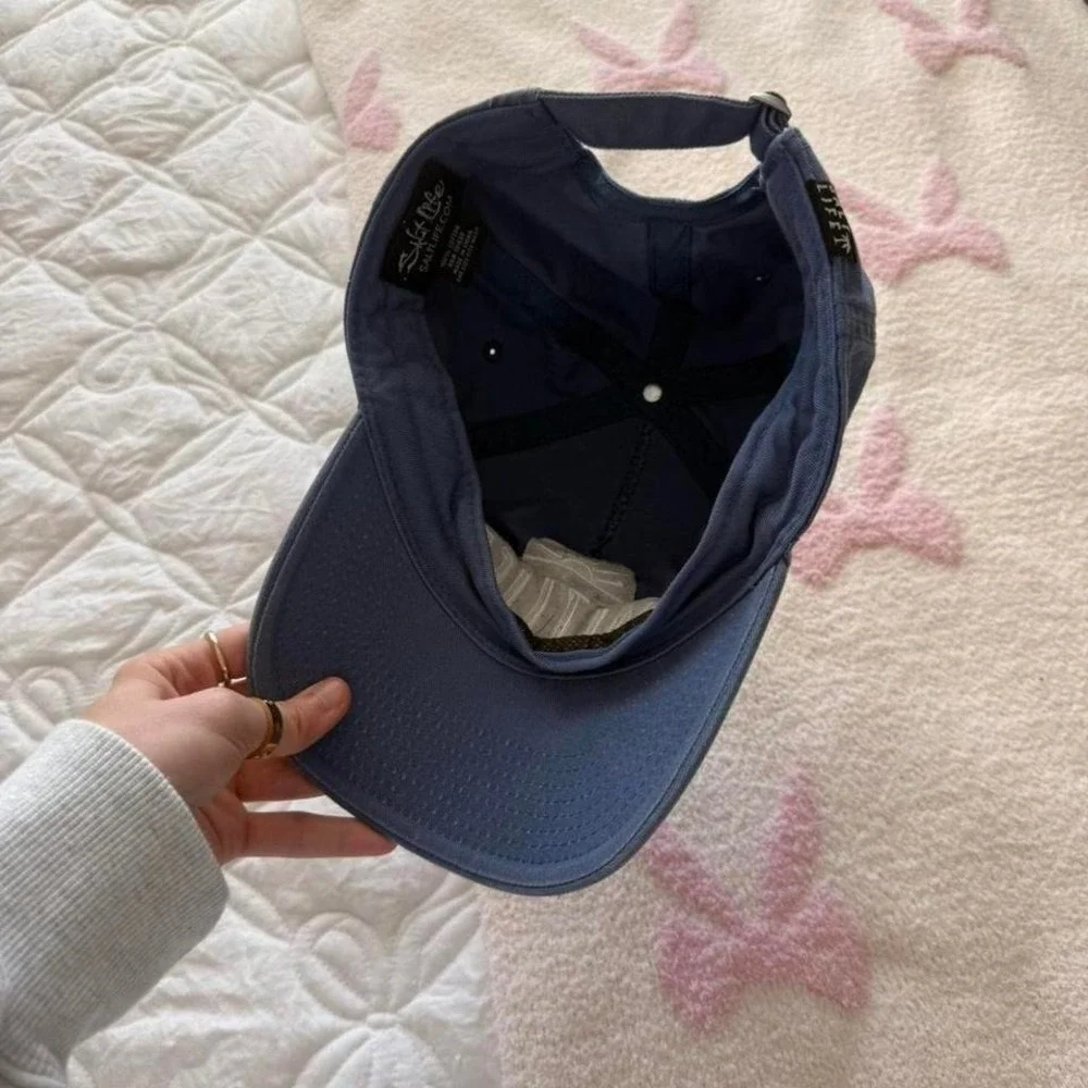 navy and pink salt life embroidered‎ hat